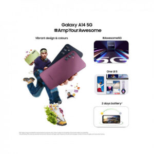 Samsung Galaxy A14 5G (Dark Red, 4GB, 64GB Storage)