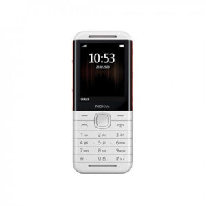 Nokia 5310 Dual SIM Keypad Phone with MP3 Player, Wireless FM Radio and Rear Camera with Flash | White/Red