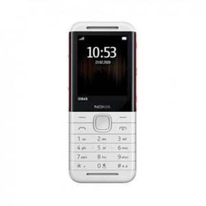 Nokia 5310 Dual SIM Keypad Phone with MP3 Player, Wireless FM Radio and Rear Camera with Flash | White/Red