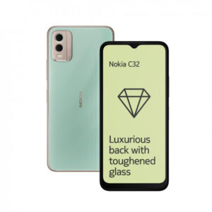 Nokia C32 with 50MP Dual Rear AI Camera | Toughened Green | 4GB RAM, 64GB Storage