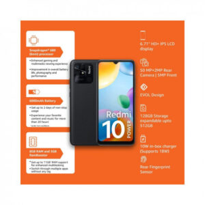 Xiaomi Redmi 10 Power (Power Black, 8GB RAM, 128GB Storage)