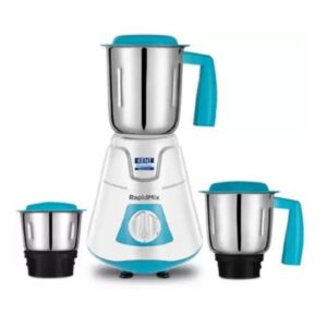 Kent RapidMix 16077 550 Mixer Grinder (3 Jars, Blue, White)