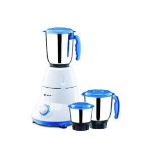 Bajaj Bravo Dlx 500-Watt Mixer Grinder (White/BLUE)