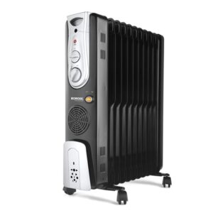 Borosil Volcano 11 Fin Oil Filled Radiator Room Heater, 2900 W, Black, (BOFR11F12)
