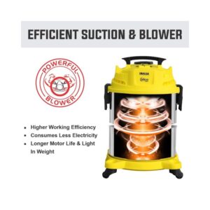 Inalsa Vacuum Cleaner Homeasy WD10 with 3 functions Wet/Dry/Blow| 1200W Motor