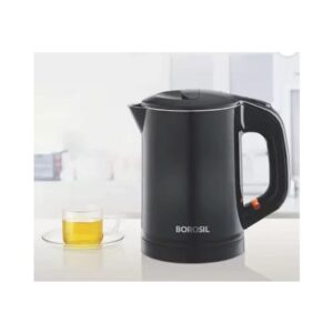 Borosil Eva Cool Touch 0.6 Ltr Stainless Steel Kettle Electric Kettle (0.6 L, Black)