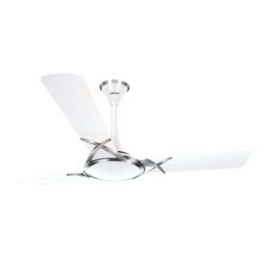 Luminous Deltoid 1200MM Designer Ceiling Fan for with BEE 3-Star (Silky White), Standard (F05DELTIDSLW)