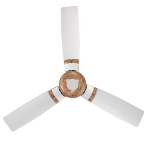 Luminous Jaipur Tamra 1200MM Designer Ceiling Fan with BEE 3-Star (Makrana White)