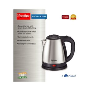 Prestige PKOSS 1.5 Electric Kettle (1.5 L, Silver)