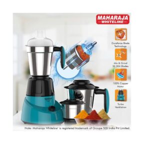 Maharaja Whiteline Turbo Super Mixer Grinder, 750 W, 3 jars