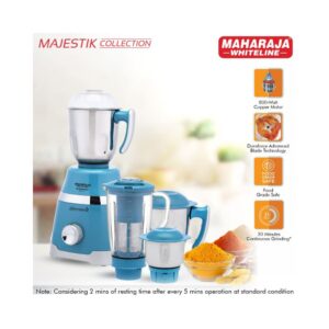 Maharaja Whiteline Duramaxx Mixer Grinder (Turquoise Blue , Silver) (DURAMAXX/MX-243)