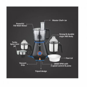 Preethi Zion MG 227 mixer grinder 750 watt Black