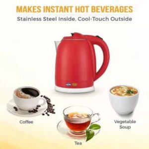 KENT Amaze Plus Cool Touch SS Electric Kettle (1.8 L, Red)