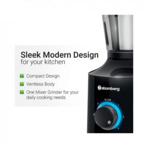 Atomberg MG 1 All-in-One Mixer Grinder for Kitchen with 4 Jars | Chopper Jar Inclusive | 4 Speed Control Powerful BLDC Motor with LED Indicators (Black)