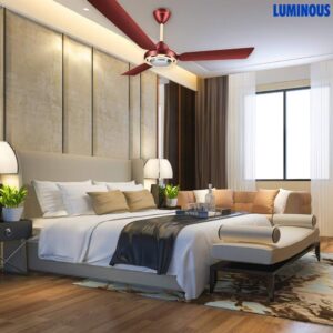 Luminous Rio Bel Air 1200mm High-Speed Designer Ceiling Fan (Sangria Red)