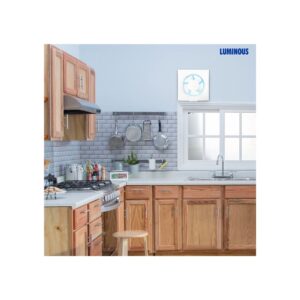 Luminous Vento Deluxe 200 mm Exhaust Fan for Kitchen(Cut-out Size – Sq 242 x 242 mm, White)