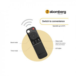 atomberg Renesa 600mm BLDC Motor 5 Star Rated Sleek Ceiling Fans with Remote Control | Upto 65% Energy Saving, High Air Delivery and LED Indicators | 2+1 Year Warranty (White and Black)