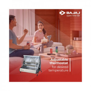 Bajaj Deluxe 2000 Watts Halogen Room Heater (Steel, ISI Approved), Multicolor