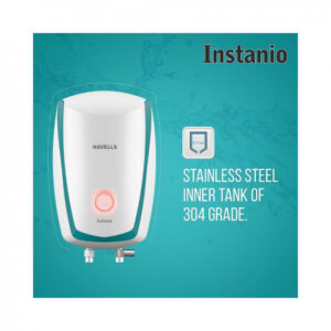 Havells Instanio 3-Litre 4.5Kw Instant Water Heater (Geyser), White Blue, Wall Mounting