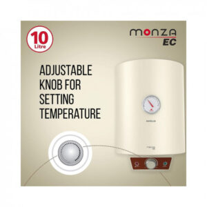 Havells Monza EC 10 L Storage Water Heater, Metallic Body, 2000 W, With Free Flexi Pipe and Free Installation, Warranty: 7 Yr on Inn. Container; 4 Yr on Heating Element; 2 Yr Compre., (Ivory)