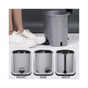 KOLORR 23 Liters Plastic Pedal Dustbin Go Clean/Large Size Trash Can/Garbage Waste Bin with Lid for Home Kitchen Office Bathroom & Washroom – Silver