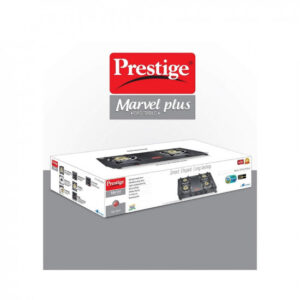 Prestige Marvel Plus 4 Burner Glass Top Gas Stove, GTM 04, Black, Manual