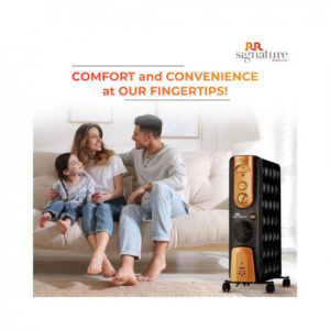 RR Signature Oil Filled Radiator Room Heater | 11 fin 2900 Watts | OFR Heater with Castor Wheels, Adjustable Thermostat, 3 Heat Settings | Silent Room Heater for Home & Office|2 Year Warranty by RR