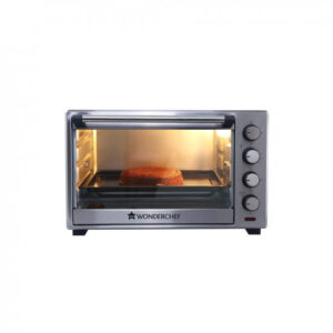 Wonderchef Oven Toaster Griller (OTG) – 60 litres, Steel – with Rotisserie, Auto-Shut Off, Heat-Resistant Tempered Glass, 6-Stage Heat Selection,silver