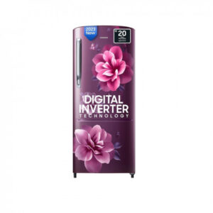 Samsung 183 L 4 Star Digital Inverter Direct Cool Single Door Refrigerator (RR20C1724CR/HL, Red, Camellia Purple 2023 Model)