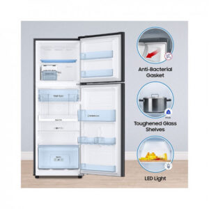Samsung 236 L 2 Star Digital Inverter Frost Free Double Door Refrigerator (RT28C3452BX/HL, Luxe Black)
