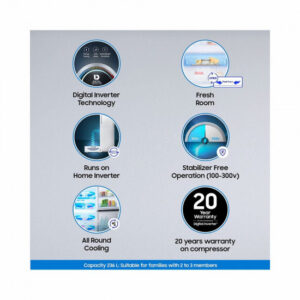 Samsung 236 L 2 Star Digital Inverter Frost Free Double Door Refrigerator RT28C3452UT HL