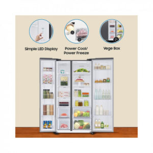 Samsung 653 L Frost Free Convertible 5In1, Digital Inverter Wi-Fi Enabled Side by Side Refrigerator (RS76CG8003S9HL, Refined Inox, 2023 Model)