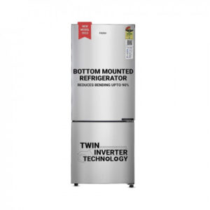 Haier 237 L 3 Star Frost Free Inverter Double Door Bottom Mount Refrigerator (2023 Model, HEB-243GS-P, Moon Silver, Convertible)