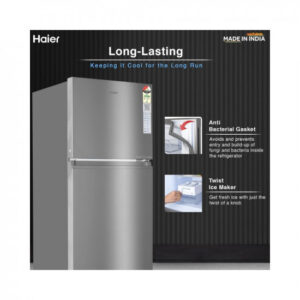 Haier 328 L 3 Star Frost Free Inverter Double Door Top Mount Refrigerator (2023 Model, HEF-333TS-P, Inox Steel, Convertible)